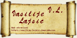 Vasilije Lajšić vizit kartica